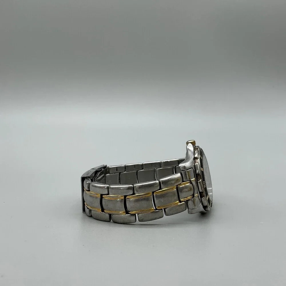Bulova Marine Star 100m Mens Watch 37mm Gray Dial Two Tone Date For Parts 7.25